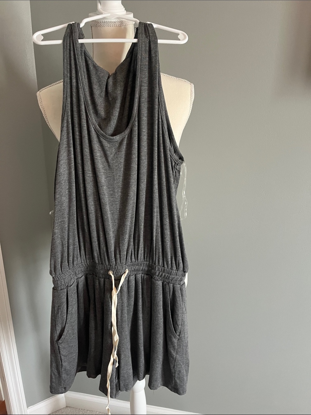 mittoshop Dark Gray Sleeveless Romper